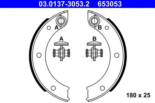 Brake shoe set parking - shoe,