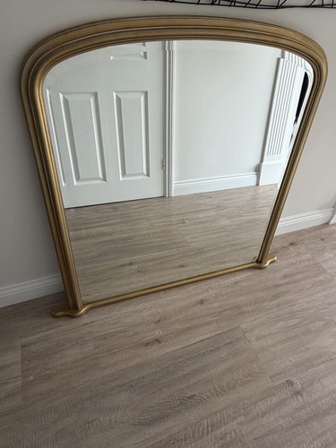 Large overmantel mirror gold - overmantel,