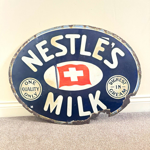 Nestlé milk oval enamel - milk,