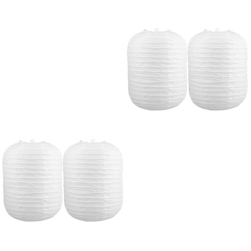 Set white paper lanterns - paper,