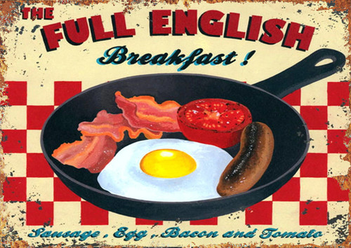 Full english breakfast - english, retro