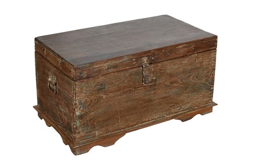 Antique indian teak treasure - indian,