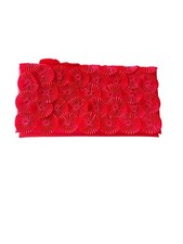 Ben De Lisi Red Pleated Clutch