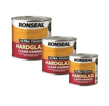 Ronseal Paint  HARDGLAZE Ultra Tough Varnish  Quality Clear Varnish  4 Sizes