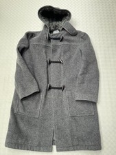 Beau Brummell Grey Wool Blend Unisex Child School Duffle Coat w Hood Age 11-12