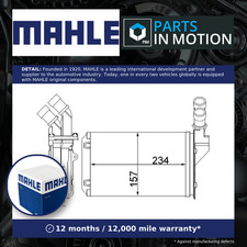Heater Matrix fits PEUGEOT 306 93 to 03 Exchanger Interior Mahle 644880 Quality