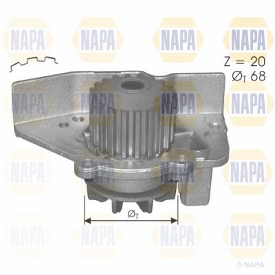 Napa water pump for peugeot - pump,