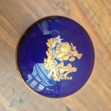ROUND LIMOGES  FRANCE BLUE