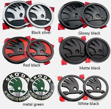 2 pcs 80mm/90mm Skoda Emblem