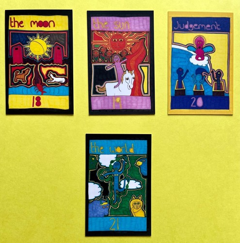 Set printed tarot - of, cards