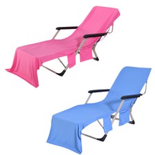 Extra Large Lounger Mate Beach Towel Sun Bed Chair Cover Garden Lounge + Pockets