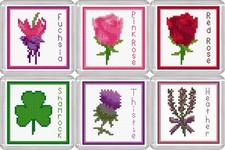 Flower Coaster Cross Stitch