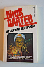 NICK CARTER THE SIGN OF THE PRAYER SHAWL PAPERBACK CHARTER 1976