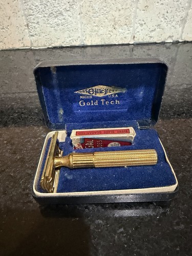 Vintage gillette gold tech fat - vintage,