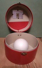 Vintage Wig Box Patent Red