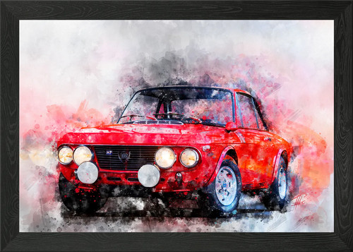 Lancia fulvia red framed - lancia,