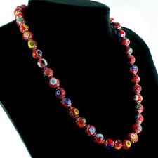 Murano Glass Necklace Red