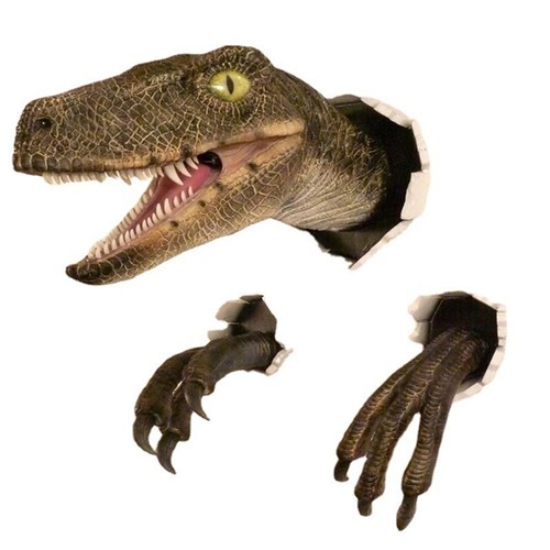 Velociraptor statue wall resin - statue,