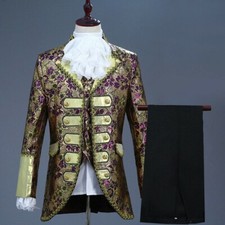 Mens 3 Piece Suit Embroidered