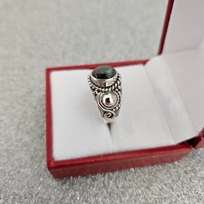 Ruby Zoisite Solitaire ring in