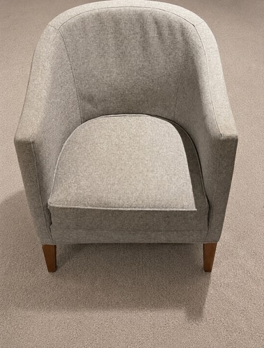 Grey fabric tub chair - grey,