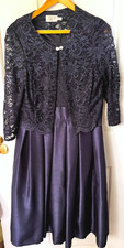 Eliza J Navy Sparkle Lace &