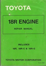 TOYOTA 18R 2.0L ENGINE,HILUX,HIACE,CELICA FACTORY WORKSHOP MANUAL 1971-1982