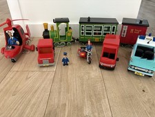 Postman Pat Toys Bundle Motorbike, Helicopter, Van &other vehicles & figures