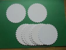 20 X WHITE CARD SCALLOPED DIE