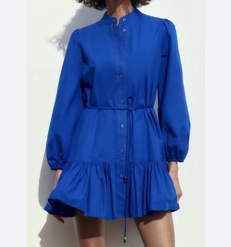 Zara cobalt blue dress - blue, sz