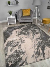 Grey Designer Floor Rug Small