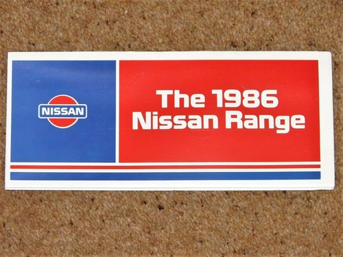 1986 nissan range sales - 1986,