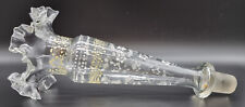 ANTIQUE NAPOLEON III ERA HAND ENAMELED CRYSTAL GLASS EPERGNE FLUTE FRANCE/1850S