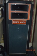 Pair of Simms-Watts 16 ohm column speaker cabinets