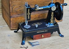 Linnea Antique Hand cranked chain stitch Sewing Machine Circa 1900s