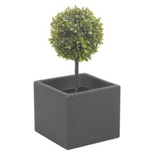 Stone effect planter 20cm - stone,