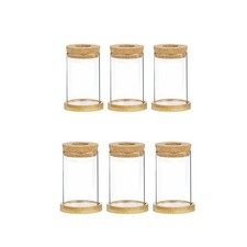 3x Glass Flower Vases Planter