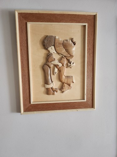Set small wood carved - set,