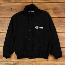 Vintage Track Gear Windbreaker Jacket L Car Racing Black