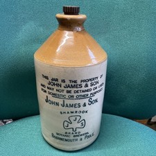 HALF GALLON STONEWARE FLAGON