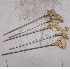 Set of 5 Vintage Brass Handle