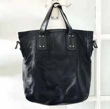 Marc by Marc Jacobs 100% Genuine Leather Large Slouchy Tote Bag, Black