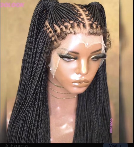 Full lace braided wig - full,