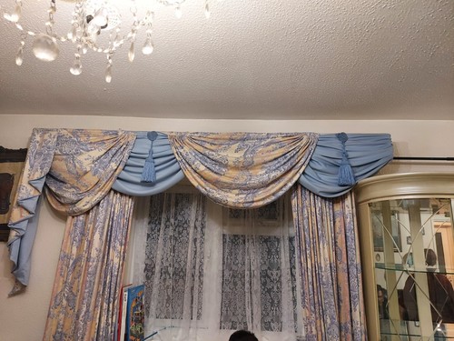 Curtains with swags and - curtains,