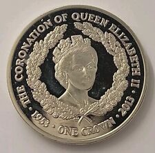 2013 Falkland Islands Elizabeth II 60th Coronation Anniversary One 1 Crown coin