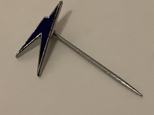 Boac silver tone blue enamel - boac,