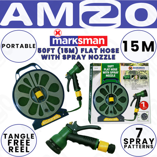 Marksman 15m flat hose reel - marksman,