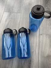 3x 1 Litre Sports Water Bottle Gym Travel Drinking Leakproof Bottle Bpa Free UK
