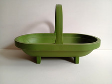 Vintage Green Plastic Garden Trug
