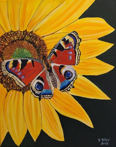 Original painting peacock - painting,